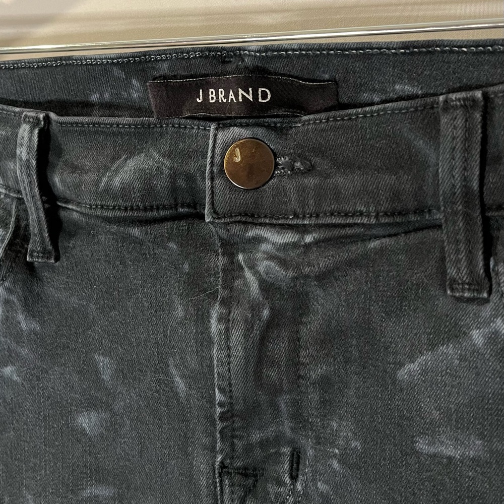 J Brand Super Skinny Black Tie Dye Jeans 30 - color Shat Glass